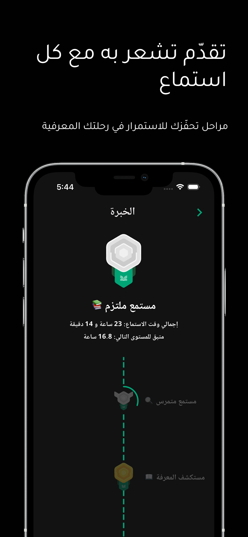 Achievements: progress you can feel with every listen